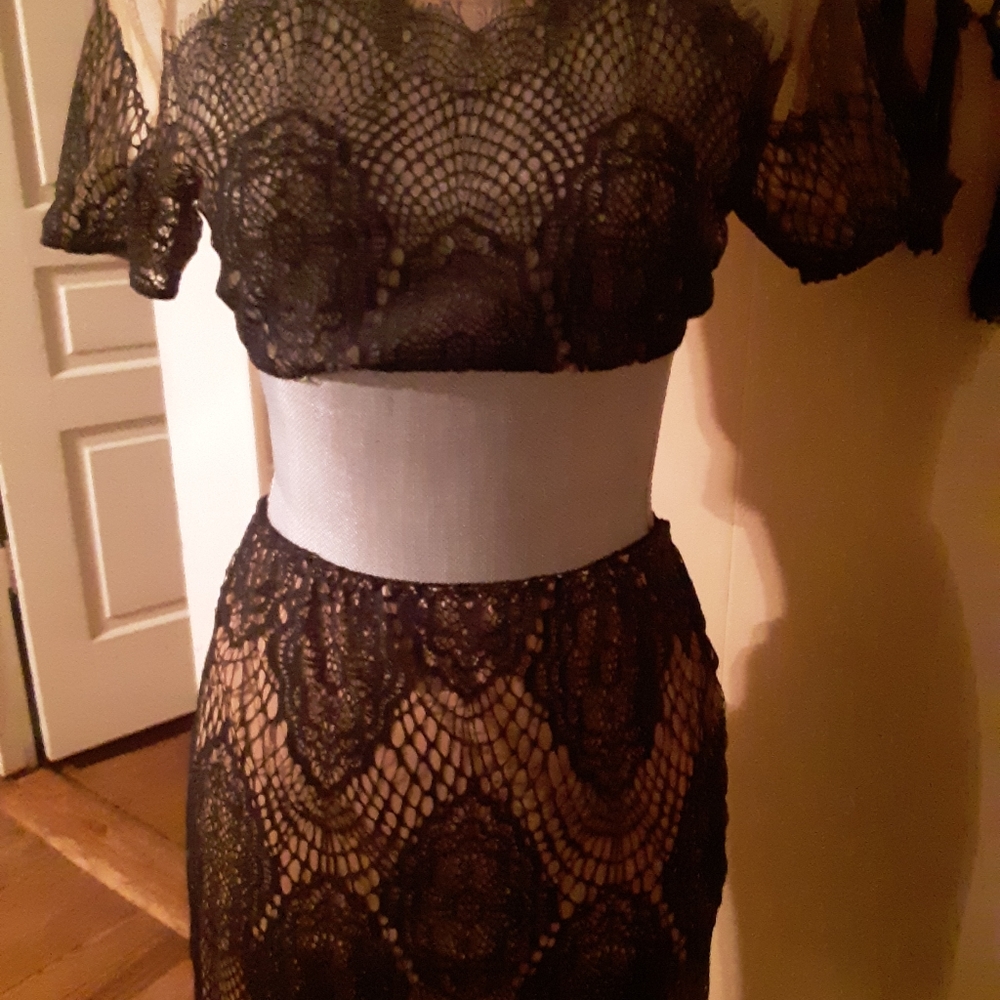 Adorable Crop Top and skirt set